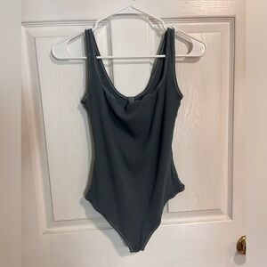 Skims Cotton Rib Bodysuit Kyanite Large